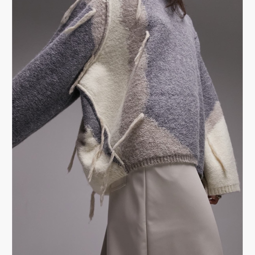 Topshop Gray Knit Sweater